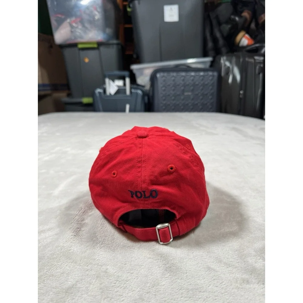 Vintage Polo Ralph Lauren Hat Boys 4-7 Red Cotton